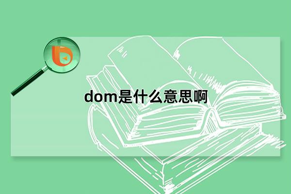 dom是什么意思啊，12种含义解析(多指字母圈中的引导角色)(dom是什么意思啊属性)