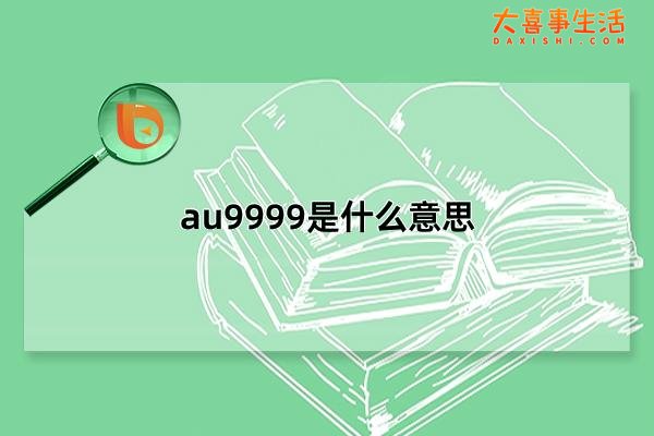 au9999是什么意思，含金量为99.99%的黄金(黄金饰品必备印记)(材质au9999是什么意思)